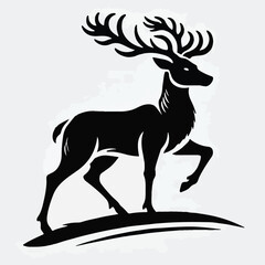 Deer silhouette vector image