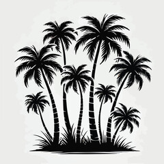Icon palm tree vector image