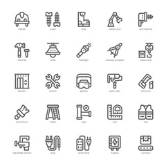 Repair Industry Icon pack for your website, mobile, presentation, and logo design. Repair Industry Icon outline design. Vector graphics illustration and editable stroke.