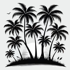 Icon palm tree vector image