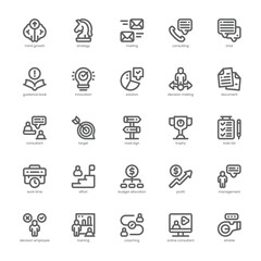 Consultant Icon pack for your website, mobile, presentation, and logo design. Consultant Icon outline design. Vector graphics illustration and editable stroke.