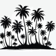 Icon palm tree vector image