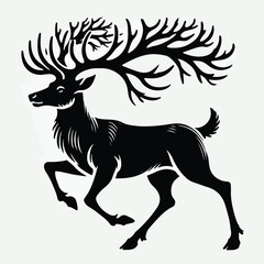Deer silhouette vector image