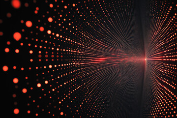 A black and red background with many dots Generative Ai.