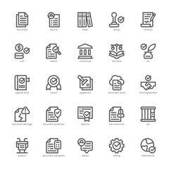 Contract and Legal Icon pack for your website, mobile, presentation, and logo design. Contract and Legal Icon outline design. Vector graphics illustration and editable stroke.