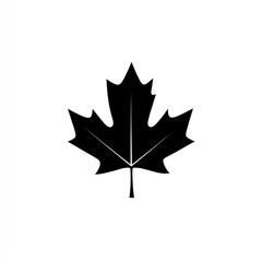Simple black maple leaf icon. (1)