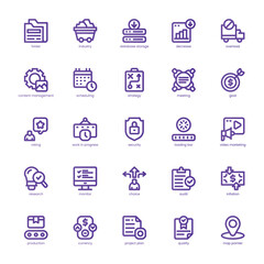 Customer Support icon pack for your website, mobile, presentation, and logo design. Customer Support icon basic line gradient design. Vector graphics illustration and editable stroke.