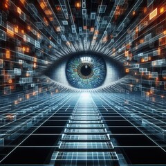 151 Pixelated vision Illustrating the digitization of sight Izob