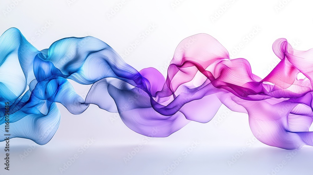 Poster layered watercolor strokes creating a flowing pattern.