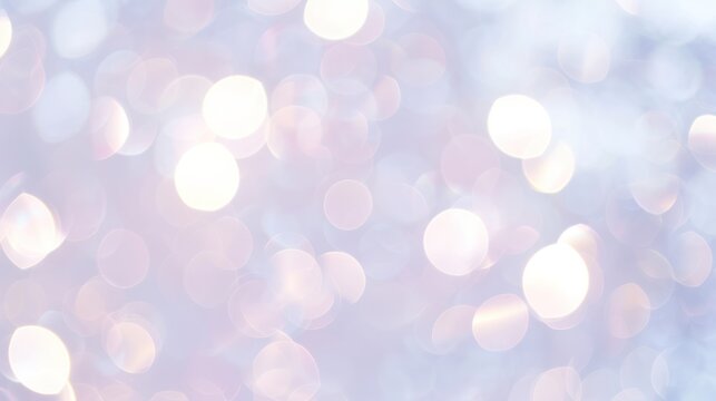Fototapeta Blurred light pastel bokeh background with white and pink lights wallpaper background