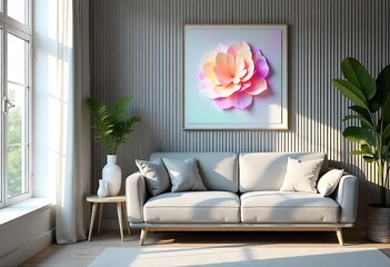 modern living room with sofa
