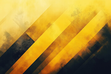 A yellow and black striped background with a black and yellow line Generative Ai.