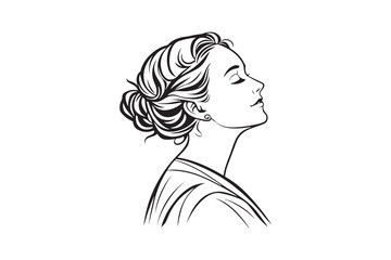 Mother day Line art, Mother day Silhouette Design