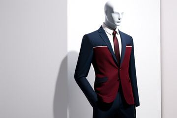 A Chic Men's Tailored Suit with Sharp Lapels and Bold Color: A Statement of Elegance and Confidence