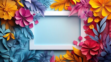 Creative floral arrangement digital nature art from above