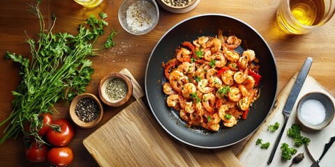 A step-by-step cooking tutorial on a tablet, showing how to make a gourmet dish with visual instructions. 