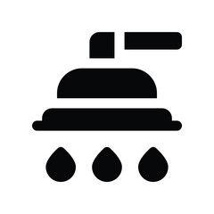 shower icon. vector glyph icon for your website, mobile, presentation, and logo design.