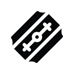 razor blade icon. vector glyph icon for your website, mobile, presentation, and logo design.