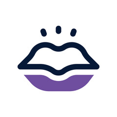 lips icon. vector dual tone icon for your website, mobile, presentation, and logo design.