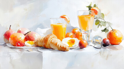 Good Vibe on Sunday, A close-up image showcasing a delightful Sunday brunch spread featuring various dishes and vibrant colors, perfect for food lovers and culinary enthusiasts.