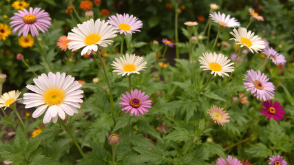 Fototapeta premium Beautiful flowers in the garden