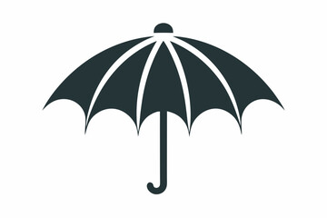 Black umbrella logo design icon. Umbrella Vector Illustration Style
