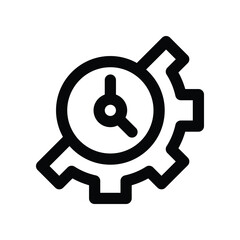 Obraz premium time management icon. vector line icon for your website, mobile, presentation, and logo design.