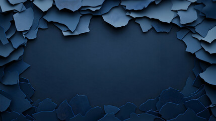 Abstract Blue Fractured Frame Background for Text or Logo.