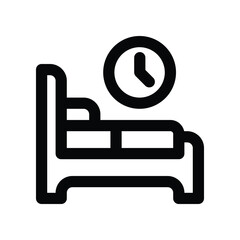 bedtime icon. vector line icon for your website, mobile, presentation, and logo design.