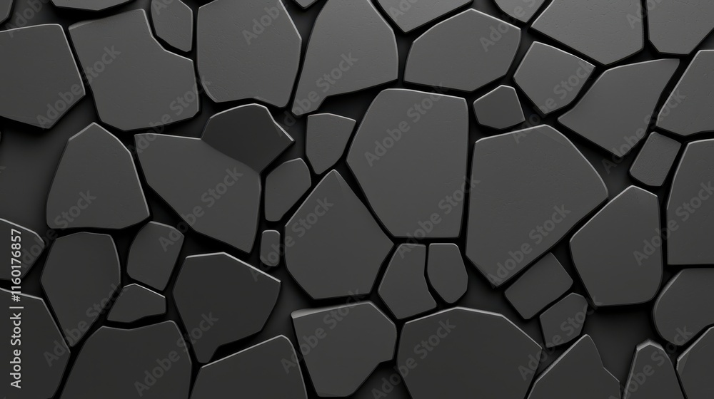 Poster dark abstract stone texture background with irregular shapes and smooth finish