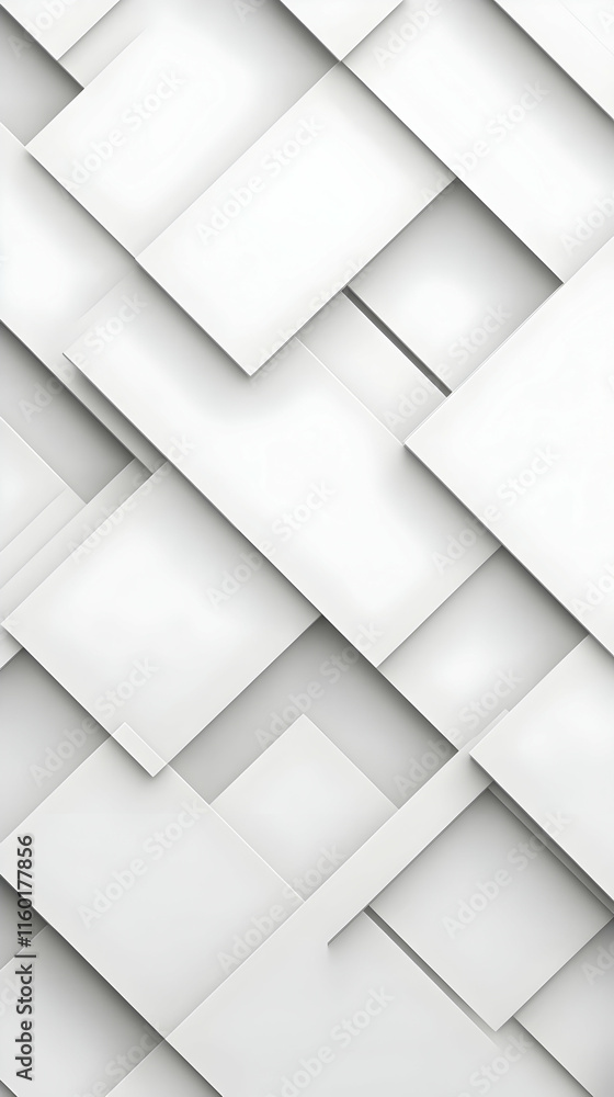 Poster abstract white geometric shapes overlapping background design texture for website or presentation.