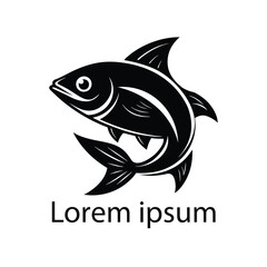 Minimalistic Fish Emblem for Aquatic Themes