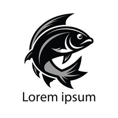 Minimalistic Fish Emblem for Aquatic Themes