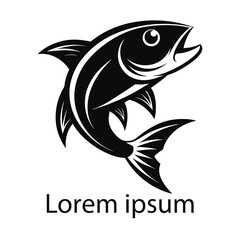 Minimalistic Fish Emblem for Aquatic Themes