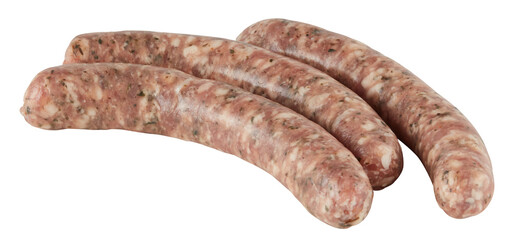 Herb Sausage cut out isolated transparent background