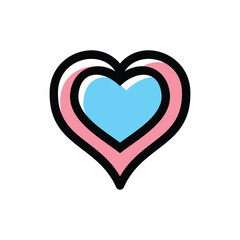 heart vector flat color icon