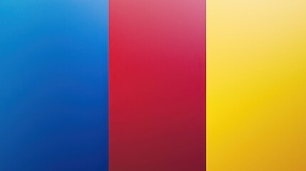 Obraz premium Abstract vertical tricolor background with blue, red, and yellow gradients.