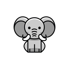 funny elephant cartoon character