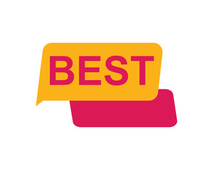 Best Value text on a ribbon. Designed with white title and pink stripe. Vector banner with tag on a transparent background.