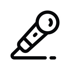 microphone icon. vector line icon for your website, mobile, presentation, and logo design.