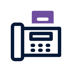 fax icon. vector dual tone icon for your website, mobile, presentation, and logo design.