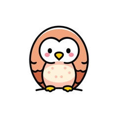 cute cartoon owl. vector illustration