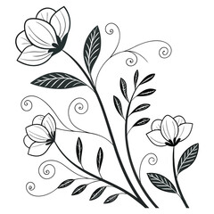 Elegant minimalist vector design featuring stylized