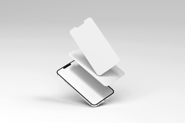  Smartphone Mockup with Transparent Screen Layers