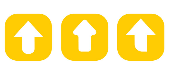 arrow road sign color solid set