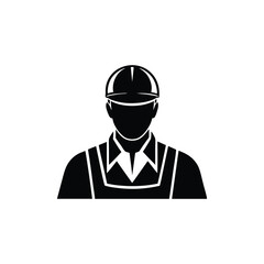 Worker man silhouette vector