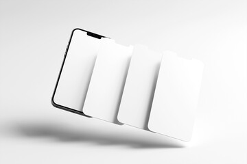 Smartphone Mockup with Multiple Overlapping Layers