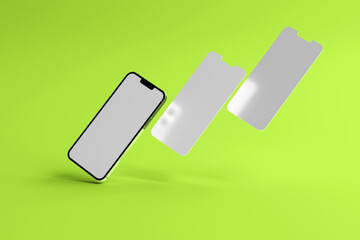 Smartphone Mockup with Detached Screen Layer