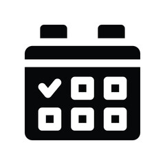 schedule icon. vector glyph icon for your website, mobile, presentation, and logo design.