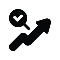 analytic icon. vector glyph icon for your website, mobile, presentation, and logo design.